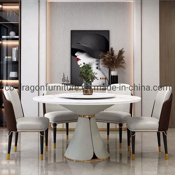 Hot Sale Luxury Home Furniture Dining Table with Marble Top