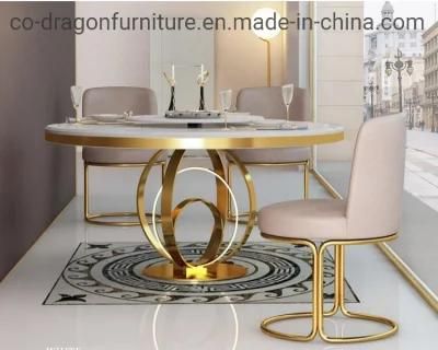 2021 Home Furniture Luxury Round Dining Table with Marble Top