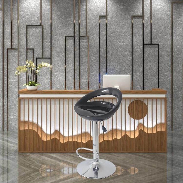 ABS Bar Stool with Chrome Base and Chrome Footrest