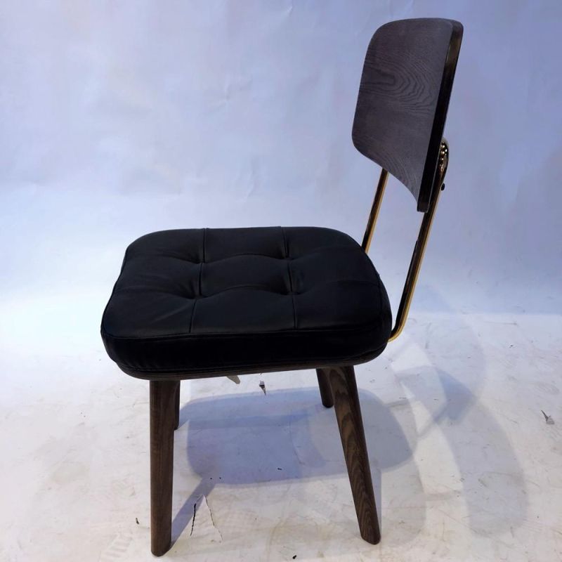 Modern Luxury High- Quality Bespoke Black Fabric Dining Chair