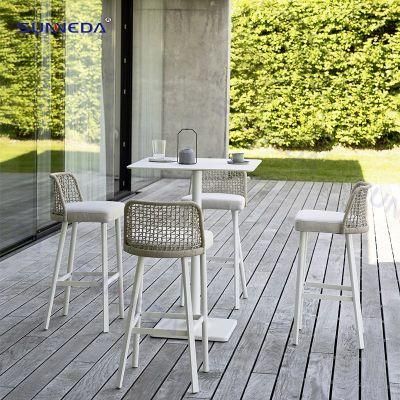 Classic Patio Webbing Aluminum Furniture Garden Dining Chair Set