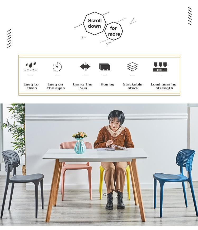 Wholesale Cheap Plastic Cafe Chaise Sillas Wire Back Design PP Mould Modern Dining Plastic Chairs for Restaurant Dining Room