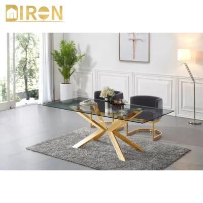 China Factory Modern Simple Design Rectangle Marble Dining Table