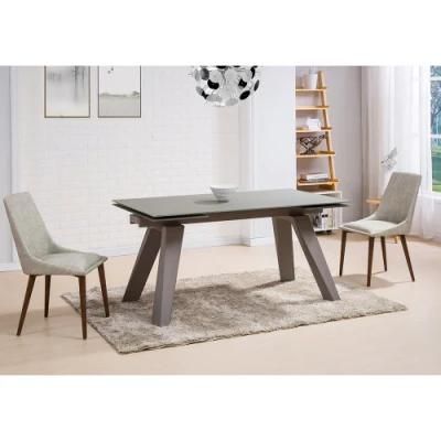 Factory Modern Extension Grey Dining Chair Table