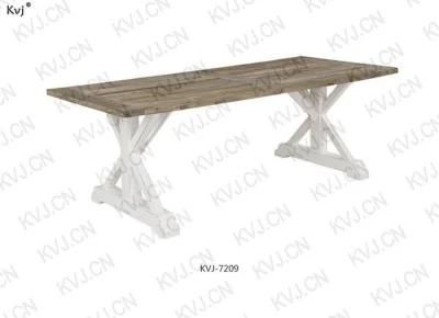 Kvj-7209 Antique Style Reclaimed Elm Wood Dining Table