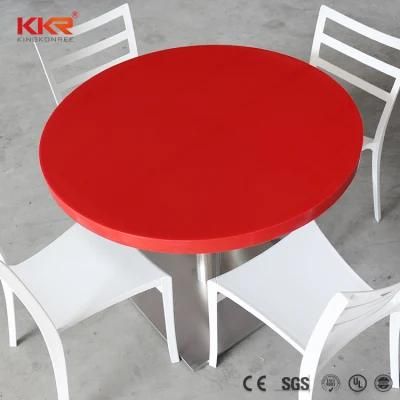 Round 4 Seater Solid Surface Fast Food Dining Tables and Chairs