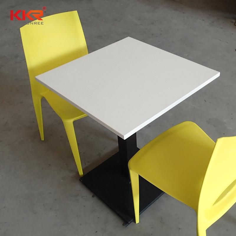 Factory Marble Look Table Customized Size Round/Square Stone Top Restaurant Dining Table