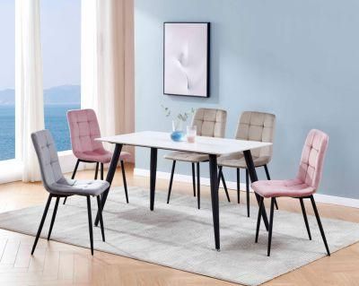 Wholesale Italian Modern Simple Style Dining Room Set Rectangle Dining Table Chair Light Luxury Marble Household Dining Table