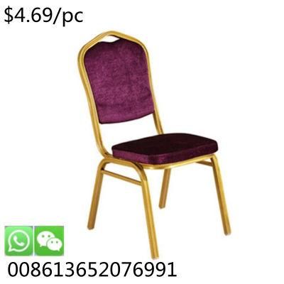 Modern Customzied Hall Stackable Metal Fabric Banquet Chairs for Weeding