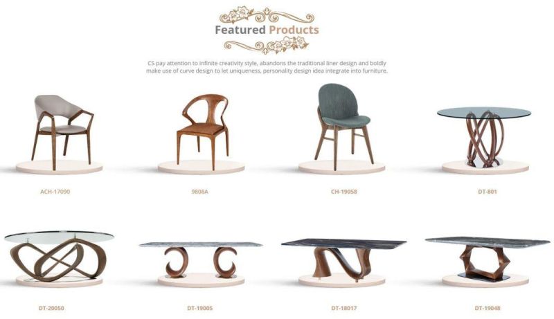 Wooden Home Furniture Modern PVC Fabric Restaurant Dining Living Desk Leisure Swivel Chair