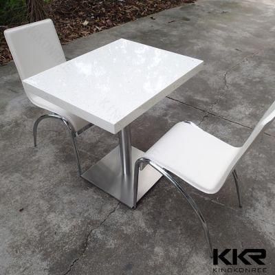 2 Seaters White Marble Square Dining Table