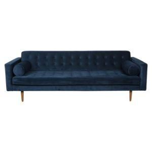Nordic Home Furniture Velvet Three Seater Wooden Couch Sofa