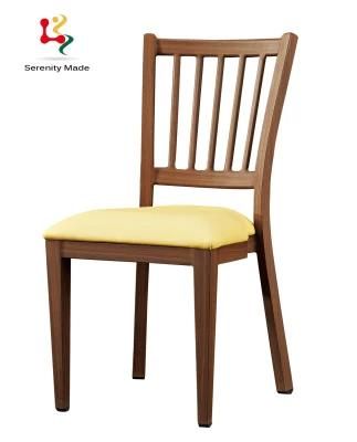 Simple Elegant Solid Wooden Frame with Velvet PU Leather Option Seat Dining Chair