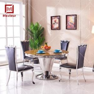Dining Room Set Furniture Stainless Steel Round Dining Set Table for Wedding Events