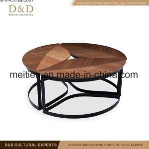 Round Wooden Tea Table for Home Furniture