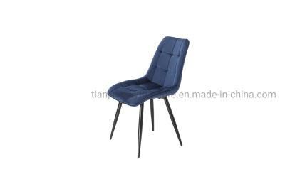 High Density Sponge Velvet Upholstered Dining Room Set Chrome Leg Good Quality Milano Dining Chair