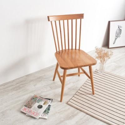 Vintage Oak Solid Wood Peacock Dining Chair for The Dining Room