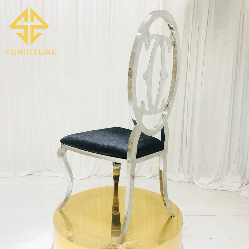 Sawa Special Design Metal Luxury Dining Chair with Leather Seat