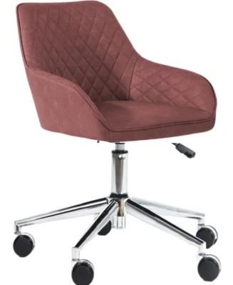 Velvet Fabric Swivel Task Chair for Home Office Ergonomic Comfortable Chair