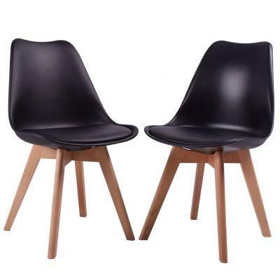 Beech Wood Legs Dining Leather Restaurant Chair