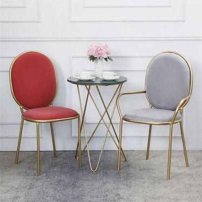 Restaurant Dining Room Fabric Makeup Chair Metal Black Modern Upholstered Velvet Dining Chairs