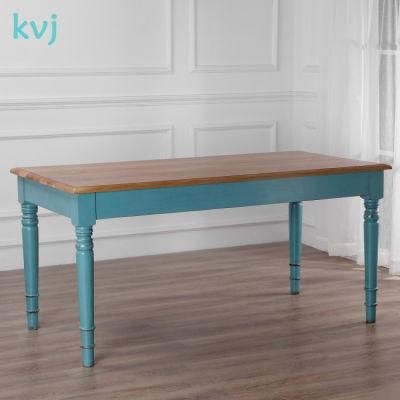 Kvj-7259 America Country Traditional Antique Wood Rectangle Dining Table