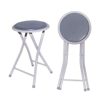 Folding Leather Upholstered Wall Stool High Ottoman Banqueta Outdoor Telescopic Stool