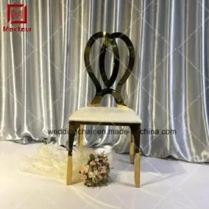 Infinity Gold Stainless Steel Angle Wing Wedding Chair