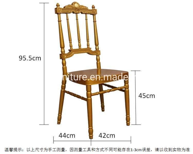 Wholesale Market Wedding Furniture Aluminum Frame High Back Dining Chair