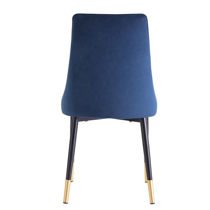 Wholesale Cheap Price Home Furniture Velvet Modern Design Comfortable Dining Chair with Metal Legs