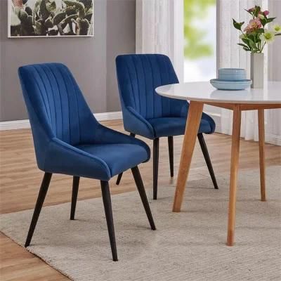 Wholesale Nordic Velvet Modern Luxury Design Furniture Dining Room Chairs Dining Chairs with Metal Legs