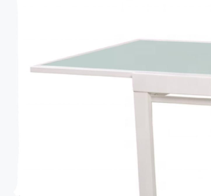 Folding Extension Dining Table with Glass Top