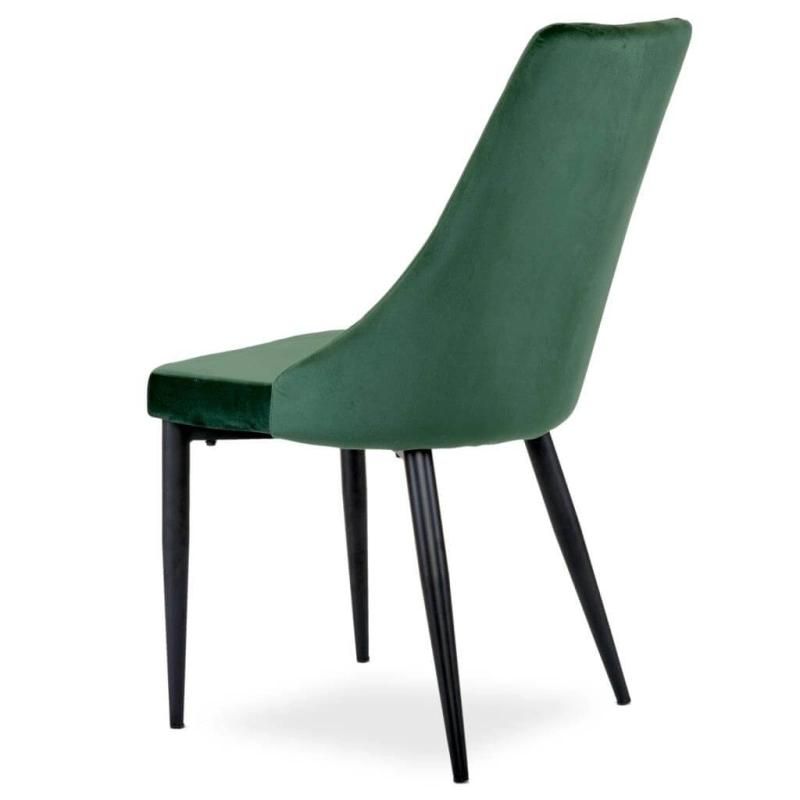 Modern Luxury Cheap Upholstery Lounge Velvet Fabric Dinning Chair Armless Dining Room Chair with Metal Legs