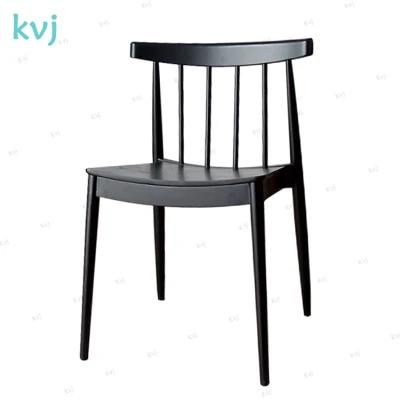 Kvj-7056 Solid Wood Windsor Restaurant Black Dining Chair