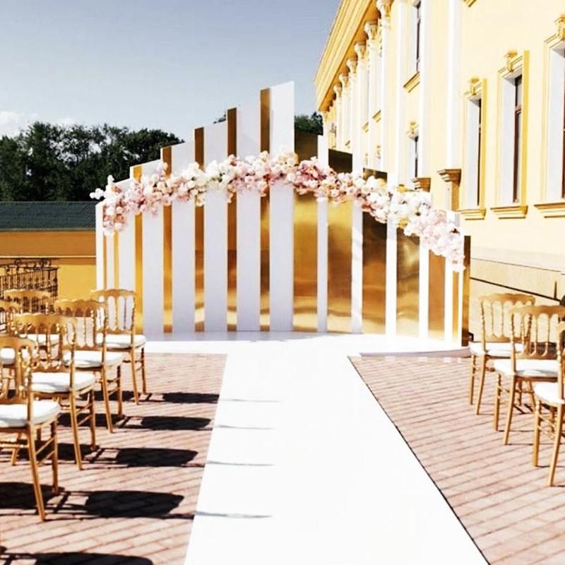 Luxury Newest Golden Wedding Backdrop for Wedding Event Decoration